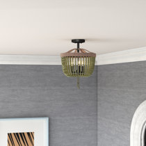 Sloped ceiling adaptable store semi flush light